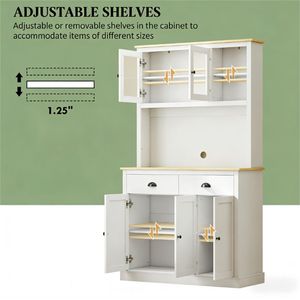 <b>White</b> Vertical Cutlery <b>Storage</b> <b>Cabinet</b> for Living Room - Product Image 3