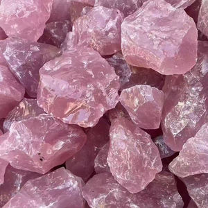 Natural <b>Raw</b> Rose Quartz <b>Crystals</b> Unpolished Pink Quartz Mineral Specimens For Gift Decor Display Collection And Crafts - Product Image 2
