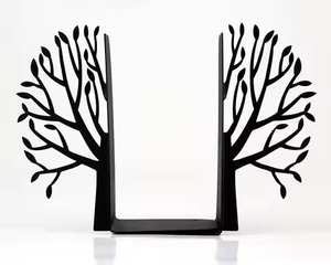 <b>Display</b> Metal Bookends Decorative <b>Book</b> Holder Non Slip <b>Book</b> Stopper Office Desk Shelf Organizer - Product Image 1