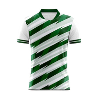 Camiseta de Fútbol Personalizada con Logotipo del Equipo, Manga Corta, Talla Grande, Transpirable, 100% Poliéster, para Entrenamiento y Partidos