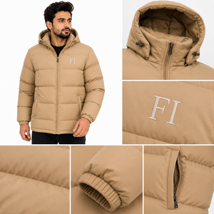 Veste matelassée personnalisée pour homme, avec capuche, chaude et isolante, coupe-vent, pour l'hiver, fournisseur en gros OEM USA - Product Image 5