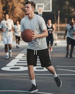 Mens Casual Breathable <b>Canvas</b> Athletic Shorts Elastic Drawstring Waist Front Side Pockets Gym Training Running Basketball - Product Image 5