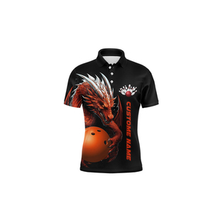 เสื้อโปโลโบว์ลิ่งผู้ชายไซส์ใหญ่ ระบายอากาศได้ดี สวมใส่สบาย ผ้าไม่ยับ แห้งเร็ว พิมพ์ลายแบบรีดร้อน ปรับแต่งได้ - Product Image 3