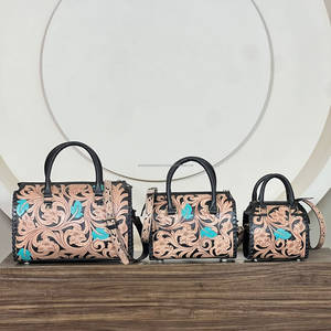 Bolsos de lona Speedy de cuero genuino con grabado floral personalizado, modernos y a la moda, de gran capacidad, para viajes de negocios, con correa para el hombro. - Product Image 5