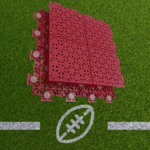 Red Interlocking Floor <b>Tiles</b> 8mm <b>Plastic</b> Anti-Slip Modular Sport Flooring Indoor Outdoor Use <b>plastic</b> <b>tiles</b> - Product Image 6
