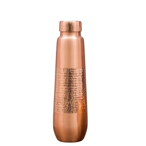 Attractive Designer Pure <b>Copper</b> Water <b>Bottle</b> with Hammered Design <b>Drinking</b> Vessel for Healthy Living Yoga and Gym Low Price - Product Image 4
