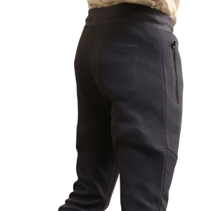 Pantalon de jogging en toile polaire pour homme, taille élastique avec cordon de serrage, coupe ajustée, polaire doux, athleisure formel, confort quotidien - Product Image 5