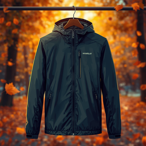 <b>Men</b> Nylon Shell Hooded <b>Lightweight</b> <b>Jacket</b> Windproof Outdoor Casual Sports Outerwear OEM Wholesale Supply - Product Image 3