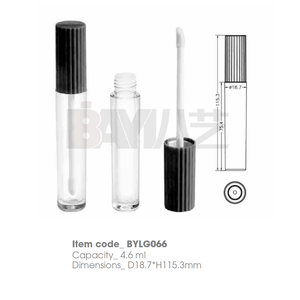 Tube de brillant à lèvres rond transparent vide, contenant de maquillage liquide, matériaux d'emballage cosmétique transparents pour huile à lèvres - Product Image 1