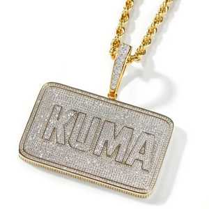 Hip Hop Iced Out Moissanite Name Pendant Necklace Custom Letter 925 <b>Silver</b> Gold Plated <b>Charm</b> for Men Women Everyday Wear Gift - Product Image 5
