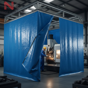 Bâche de protection contre la poussière pour entrepôts et ateliers, rideau imperméable pour la séparation des espaces industriels, utilisation dans les zones de fabrication - Product Image 4