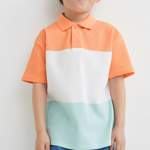 เสื้อโปโลเด็กผู้ชาย ผ้าคอตตอนปิเก้ แขนสั้น ใส่สบาย ระบายอากาศดี คอปกติดกระดุม เหมาะสำหรับเด็กวัยเรียน - Product Image 3