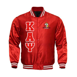 Chaquetas de Satén Personalizadas para Fraternidades y Hermandades, Chaqueta Bomber de Invierno con Letras Bordadas, Chaqueta Universitaria Griega Premium - Product Image 6