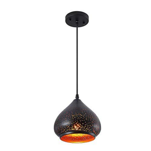 Lámpara colgante de malla de alambre de metal negro estilo vintage, lámpara colgante para isla de cocina, comedor, bar, iluminación interior - Product Image 5