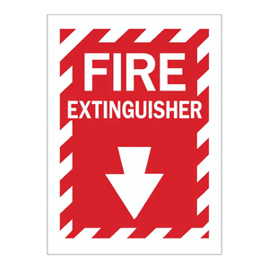 Señal de Extintor de Incendios Brady para Montar en la Pared, Señal de Advertencia de Seguridad para Interiores y Exteriores - Product Image 2