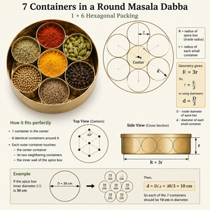 Handmade Hexagon Brass Masala <b>Box</b> Engraved Peacock Design Traditional Indian Spice Storage <b>Container</b> for Kitchen Decor Gift - Product Image 4