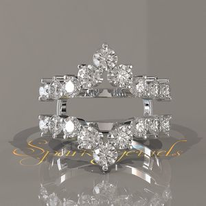 Anillo Personalizable, Anillo Envolvente Aggie, Anillo Envolvente con Diamantes, Anillo a Juego con Moissanita, Anillo de Eternidad, Banda de Eternidad con Diamantes - Product Image 3