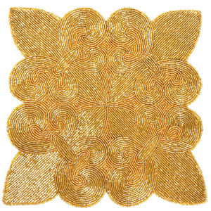 El mejor diseño temático, vajilla redondeada, mantel decorativo con cuentas de vidrio, Mantel Individual para fiestas y otras funciones - Product Image 1