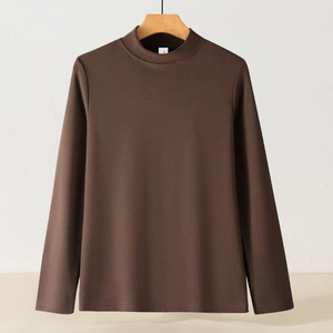 เสื้อเบสเลเยอร์คอสูงแขนยาวผ้าฟลีซเยอรมันสองด้านสำหรับทุกเพศ รุ่น OEM หนานุ่ม อุ่นสบาย เหมาะสำหรับฤดูใบไม้ร่วงและฤดูหนาว เสื้อสเวตเชิร์ตแบบหนาสำหรับทุกเพศ - Product Image 6