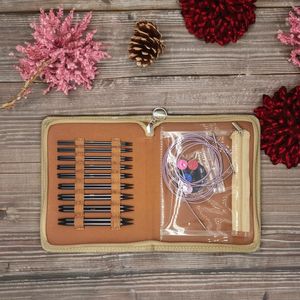 Ensemble <span class=keywords><strong>d</strong></span>'<span class=keywords><strong>aiguilles</strong></span> à tricoter <span class=keywords><strong>circulaires</strong></span> <span class=keywords><strong>interchangeables</strong></span> transfrontalières-9 tailles, embouts en aluminium de 11.5cm - Product Image 1