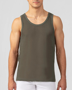 High Quality <b>Men's</b> Summer Tank Tops Breathable Front Logo Polyester/Cotton Gym Fitness Wear Low MOQ 2026 Wholesale - Product Image 4
