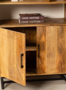 Vitrina Vandana Altis Elara, Mueble de Almacenamiento Moderno de Madera Maciza con Diseño Minimalista - Product Image 2