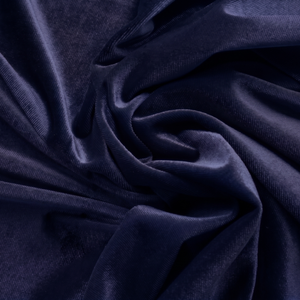 Solid Woven 100% Polyester Velvet Fabric Medium Weight Brushed Sueded Navy <b>Blue</b> Elegant Luxury Wrinkle Resistant Girls - Product Image 6