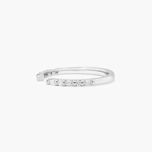 Channel Set <b>Open</b> Diamond Wedding <b>Ring</b> In Rose Gold - Product Image 4