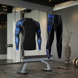 Ensemble de maillots de compression MMA personnalisés avec logo, manches longues ou courtes, protection UV, impression par sublimation pour hommes - Product Image 4