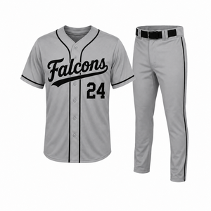 Conjunto de Uniforme de Béisbol al Por Mayor de Fábrica, Jersey y Pantalones de Béisbol con Estampado Personalizado y Ajuste Atlético Cómodo para Equipos de Béisbol - Product Image 1