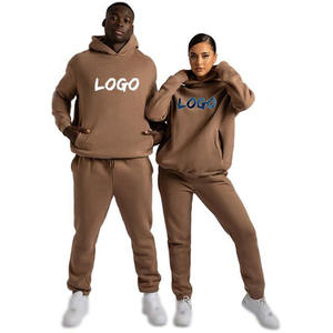 ชุดเซ็ตฮู้ดดี้และกางเกงวอร์มแบบยูนิเซ็กซ์ ผลิตตามสั่ง (OEM) ขายส่ง ผ้าฝ้ายฟลีซ สำหรับแบรนด์สตรีทแวร์ รับผลิตแบรนด์ส่วนตัว - Product Image 1