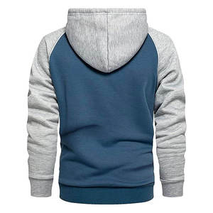 Proveedor de Sudaderas con Capucha de Felpa Gruesa 100% Algodón con Logo Personalizado al por Mayor, Sudaderas con Capucha Oversize con Mangas Raglán y Diseño Empalmado para Hombre - Product Image 4