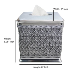 Designer Metal <b>Tissue</b> Box Holder With Luxury Finished Suitable For Home Events <b>Wedding</b> Decor And Elegant Table Settings - Product Image 2