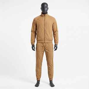 Ensemble de survêtement coupe-vent personnalisé deux pièces avec veste zippée et pantalon de survêtement en nylon pour homme - Product Image 1