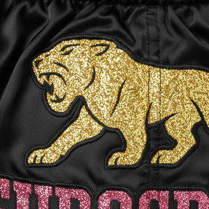 Short de Muay Thai en satin brillant pour homme, ensemble de sport MMA (arts martiaux mixtes) avec maillot et short de fitness, rashguard 100 % polyester, coupe classique - Product Image 4