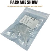 100 pièces/sac, diodes LED de 3 mm et 5 mm, couleur blanche, rouge, bleue, verte, jaune, pour la vente en gros de diodes électroluminescentes LED