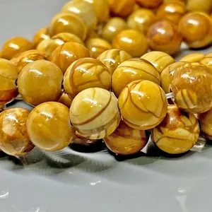 ลูกปัดหินแจสเปอร์คาเมลธรรมชาติขนาด 4 มม. รูปทรงกลมเรียบ เกรด AAA สำหรับทำเครื่องประดับ ขายส่ง - Product Image 3