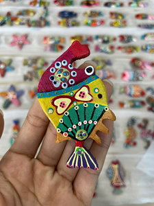 Decoraciones de Animales Marinos de Madera Tallada a Mano, Sostenibles, Miniaturas de Peces, Estrellas de Mar y Caballitos de Mar, Adornos Colgantes de Pared, Venta al Por Mayor - Product Image 1