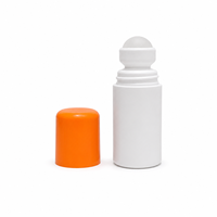 Vente en gros de flacons à bille en plastique blanc de 50 ml, flacons à bille pour déodorant et parfum avec bille en PP, fournisseurs, usine personnalisée