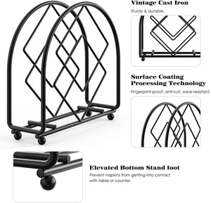 Geometric Design Modern Iron Napkin Holder <b>for</b> Home Kitchen <b>Wedding</b> Restaurants Elegant <b>Tissue</b> Boxes Decorative Napkin Caddy - Product Image 3