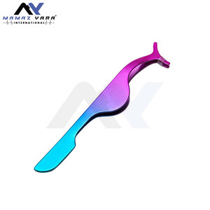 Pince à épiler professionnelle en acier inoxydable pour extensions de cils, outil applicateur de précision, pince de retrait bicolore pour usage en salon - Product Image 2