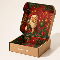 Cajas de Cartón Corrugado Personalizadas para Envíos Navideños, Cajas de Regalo Ecológicas Plegables para Envíos de Comercio Electrónico