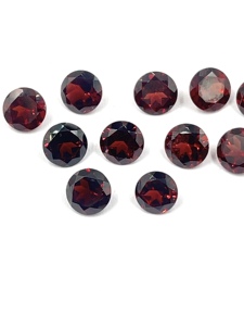 Pierre précieuse naturelle grenat du Mozambique, taille ronde calibrée 7x7mm, gemme rouge en vrac pour la fabrication de bijoux, vente en gros - Product Image 5