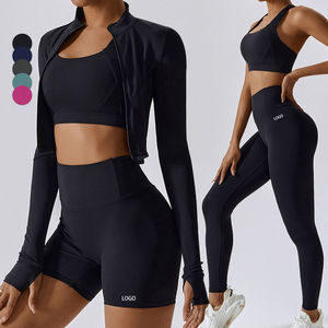 Ensemble 2 pièces de sport personnalisé pour femme, idéal yoga et fitness, haute qualité, respirant, pour la course à pied – Nouvelle collection très demandée - Product Image 3