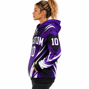 Sudadera con capucha de punto transpirable para mujer OEM, jersey de invierno, sudadera con cremallera personalizada - Product Image 2