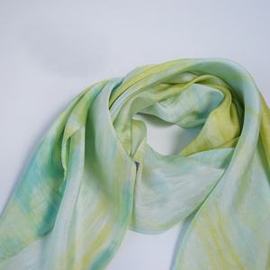 Multitud de colores acuarela Ángel seda bufanda Floral diseño sólido DIY hecho a mano Vietnam moda declaración para recuerdos - Product Image 2