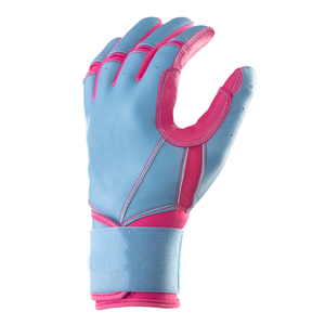 High Quality Custom Bruce Bolt Long Cuff Style Batting Gloves Leather Right Hand Long Cuff Baseball Batting Gloves <b>Hook</b> Loop XXL - Product Image 2