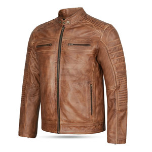 Option de Commande en Gros : Blouson de Moto Unisexe Coupe-Vent Grande Taille en Cuir Lisse et Doux avec Coutures de Sécurité – Idéal pour - Product Image 2