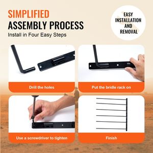 Porta Selle da Parete a Sei Livelli 30.9 X 29.9 X 5.5 Pollici, Supporto Salvaspazio per Selle e Imbottiture da Cavallo - Product Image 4