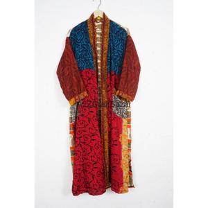 Handmade 100% <b>Silk</b> <b>Kimono</b> Long <b>Jacket</b> Boho Robe Wedding <b>Kimono</b> Bridesmaid Robe Nightwear <b>Kimono</b> Bikini Cover Up - Product Image 6
